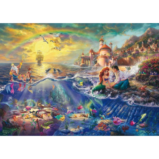 Puzzle Schmidt: Thomas Kinkade - Disney - Mica Sirenă, Ariel, 1000 piese