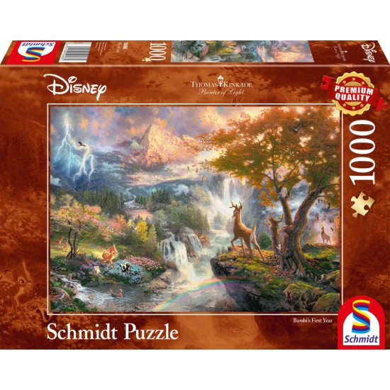 Puzzle Schmidt: Thomas Kinkade - Disney - Bambi, 1000 piese