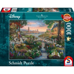 Puzzle Schmidt: Thomas Kinkade - Disney - 101 Dalmațieni, 1000 piese