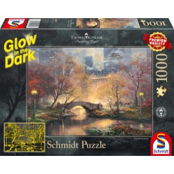 Puzzle Schmidt: Thomas Kinkade - Glow in the Dark - Toamna în Central Park, Fosforescent, 1000 piese