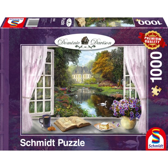 Puzzle Schmidt: Dominic Davison - Vedere spre grădinile castelului, 1000 piese