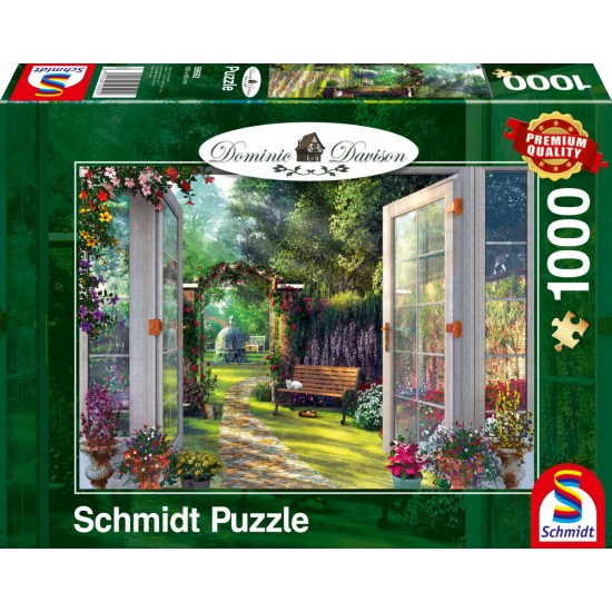Puzzle Schmidt: Dominic Davison - Vedere spre grădina fermecătoare, 1000 piese