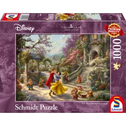Puzzle Schmidt: Thomas Kinkade - Disney - Albă ca Zăpada - Dansând cu prințul, 1000 piese