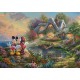 Puzzle Schmidt: Thomas Kinkade - Disney - Îndrăgostiții Mickey și Minnie, 1000 piese