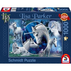 Puzzle Schmidt: Lisa Parker - Unicorni fermecători, 1000 piese