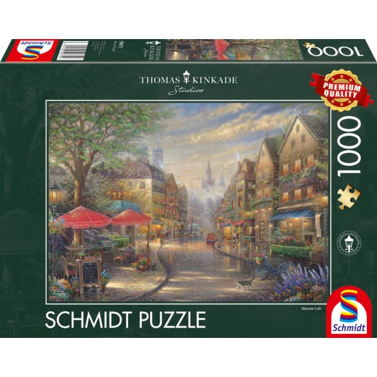 Puzzle Schmidt: Thomas Kinkade - Cafenea în München, 1000 piese