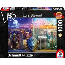 Puzzle Schmidt: Lars Stewart - Night and Day: New York, 1000 piese