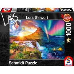 Puzzle Schmidt: Lars Stewart - Night and Day: Islanda, 1000 piese