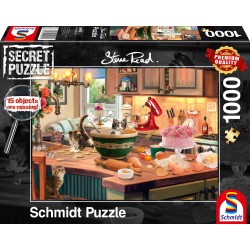 Puzzle Schmidt: Steve Read - Secret Puzzles - La masa din bucătărie, 1000 piese