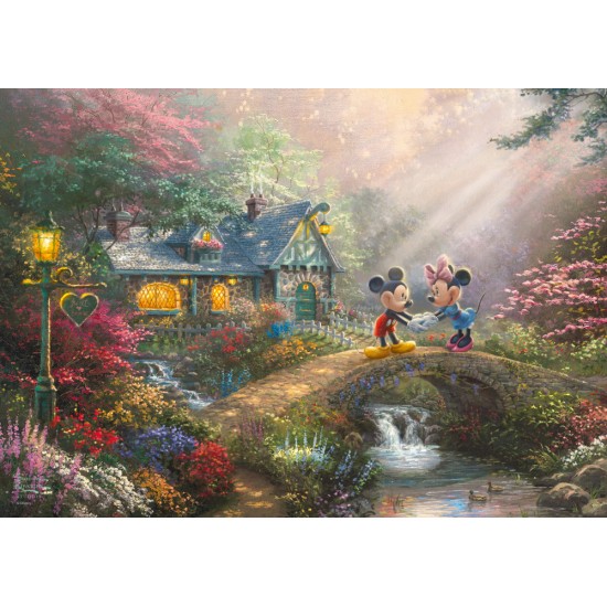 Puzzle Schmidt: Thomas Kinkade - Disney - Mickey și Minnie, 500 piese