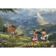 Puzzle Schmidt: Thomas Kinkade - Disney - Mickey și Minnie în Alpi, 1000 piese