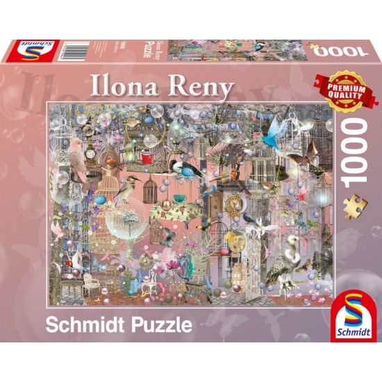 Puzzle Schmidt: Ilona Reny - Frumusețe roz, 1000 piese